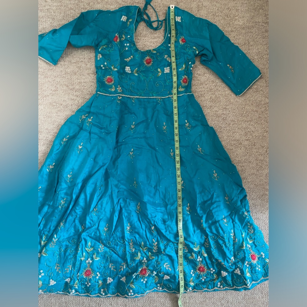 Blue Anarkali with Salwaar - Picture 3 of 16